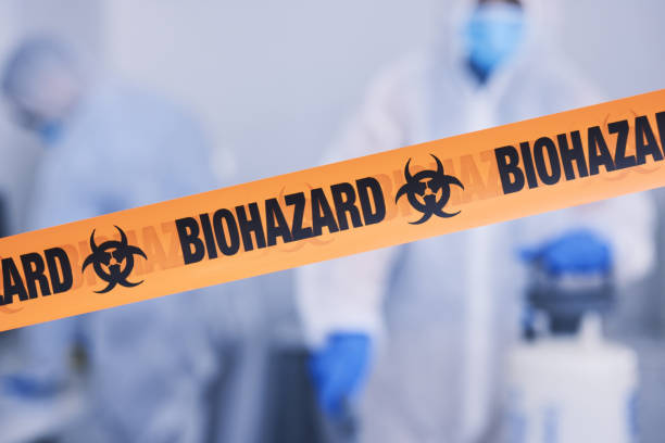 Professional Biohazard Cleanup technician working in Falmouth, MA